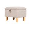 Small Footstool With Storage Space Ottoman Padded Seat Footrest Bench Toy Box