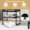 Set of 2 Nightstand 3-Tier Side Table Modern Beside End Table with Flip up Door