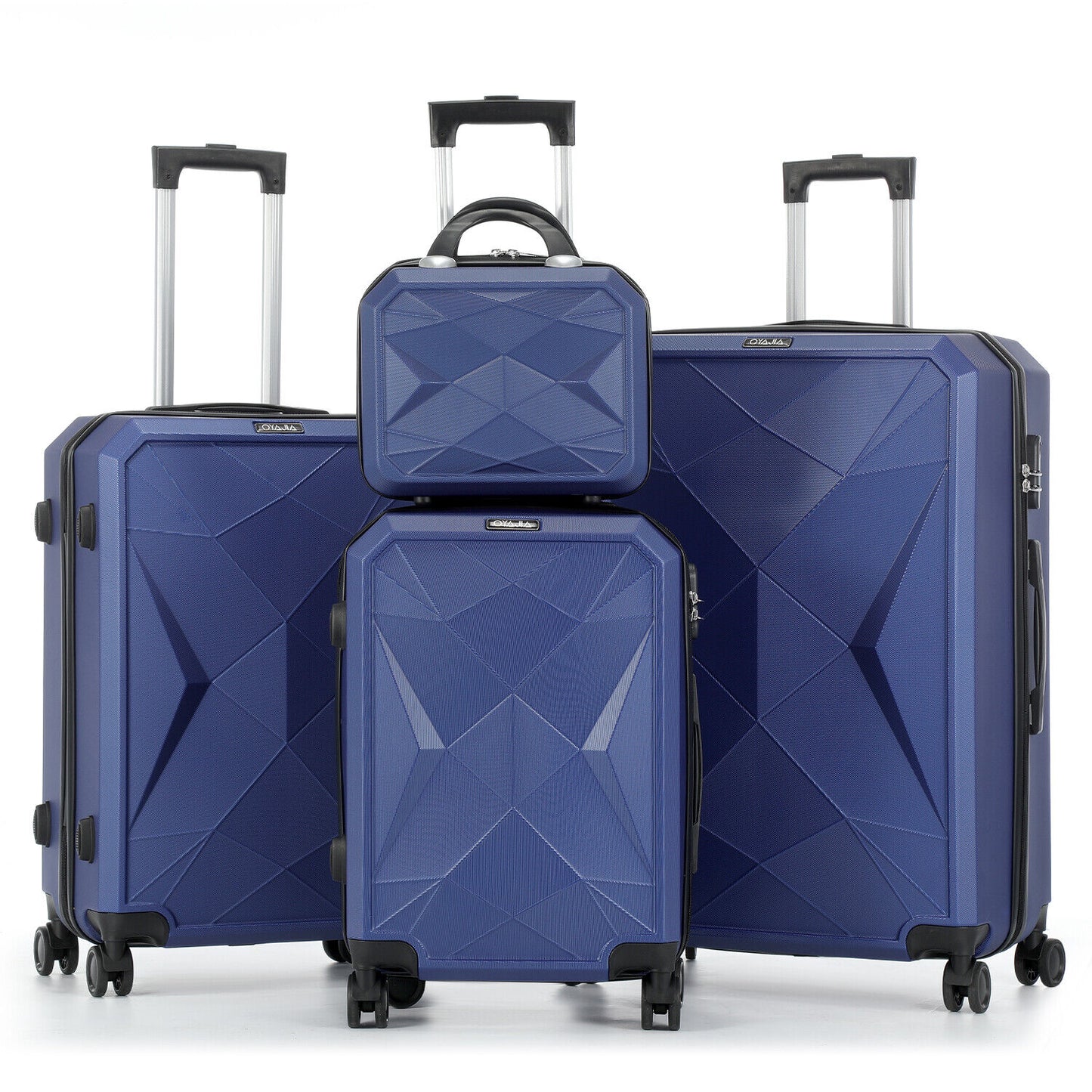 Lightweight Hard Shell ABS 4 Wheels Suitcase Cabin Hand Luggage Travel Case Set