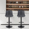 Ralex-chair Bar Stools Set of 34,Swivel Counter Height Barstools with Back,Black