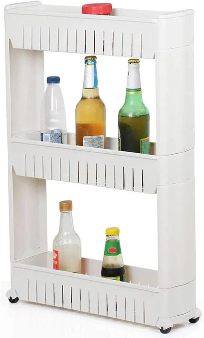 3 Tier Slim Slide Out Kitchen Trolley Rack Holder Storage Shelf Organiser
