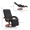 Swivel Recliner Chair with Footstool, Manual Reclining Chair for Living Room