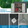 torage Shed Garden Tool House w/ Top Sloping Design-Grey