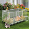 Stainless Steel Chicken Coop Poultry Duck Cage Rabbit Bird Cage House with Cover
