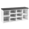 Shoe Bench 10-Cube Storage Bench Cabinet Cube Organizer Rack Cabinet w/Shelves
