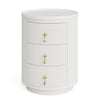 Modern Nightstand with 3 Drawers No Assembly Bedside Table Night Stand White