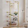 Heavy Duty Industrial Pipe Clothes Rail Hanging Open Wardrobe Shoe Rack Showroom