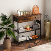 Entryway Table Living Room Narrow Console Table with Charging Station