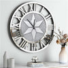 LUVODI Decorative Mirrored Wall Clock Almost Silent Easy to Read for Living Room