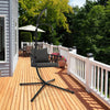 Garden Patio Hanging Swing Chair Rustproof Metal Frame Hammock Chair w/Stand
