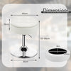Height Adjustable Dining Chair 360-Degree Swivel Bar Stool Vanity Stool-White
