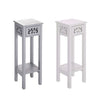 Modern End Side Table 2 Tier Bedroom Bedside Table Nightstand with Storage Shelf