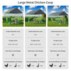 Large Metal Chicken Coop Poultry Cage Hen Run Exercise Playpen Wire Fence Garden