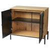 Industrial Storage Cabinet Vintage Side Doors Cupboard Retro Metal Console Table