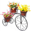 Tricycle Planter Chic Metal Plant Stand Baskets Bicycle Garden Bike Flower Pot