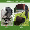 76L Metal Mesh Roller Compost Spreader Peat Moss Spreader Top Soil Seed Spreader