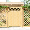 Lattice Wooden Picket Garden Gate Flat Top Pedestrian Side Gates Solid Pine Door