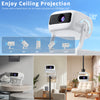 Projector with 360° Stand 18000 Lumens 4K 1080P FHD 5G WiFi BT Home Theater HDMI