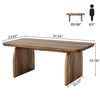 Rectangle Coffee Table, 47-Inch Farmhouse Wooden Center Table for Living Room
