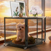 Large Pet Dog Crate See Through Glass Kennel Cage Strong Aluminum Frame Lockable