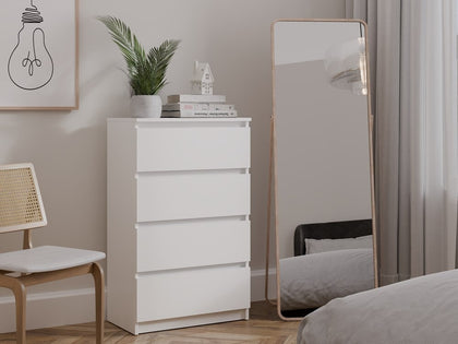 MODERN CHEST OF 4 DRAWERS - MATT FINISH FAST DELIVERY UK MADE