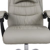 Luxury Office Chair Desk Chair with Pillow PU Leather Padded Arms Swivel Chair