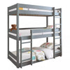 Triple Bunk Beds Kids Children High Sleeper Pine 3FT Single Wooden Bed Frame