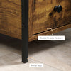 Industrial Bedside Side Table Bedroom Rustic Drawer Shelf Storage Tabletop Unit
