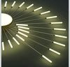 LED Ceiling Light Modern Dimmable Ceiling Lamp Flush Mount Gold/Black Design wit