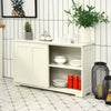 Freestanding Kitchen Storage Cabinet Floor Storage Cabinet-White
