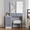 Modern Dressing Table Vanity Set with LED Mirror Cabinet Stool 4 Drawers Gift UK