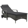 Lounger with Garden Patio Pool Day Bed Wicker Armchair Reclining Chair K6D1