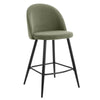 Dusk Iris Sage Green Velvet & Black Set of 2 Barstools RRP £127