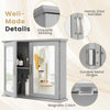 Bathroom Wall Cabinet 2-Tier Medicine Cabinet Storage Organizer with Mirror
