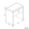 Modern LED Black Dressing Mirrored Makeup Table Vanity Set with Stool & Drawer