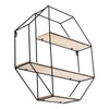 Book Shelves Wall Mounted Black Display Shelf Storage Rack Decorative Open Unit