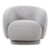 Chenille Fabric 360° Swivel Accent Armchair Barrel Chair For Living Room Bedroom