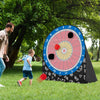 Portable Dartboard Soccer Target Dartboard Giant Kick & Throw Dart Games-Black