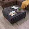 Extra Lift Up Square Storage Ottoman,Upholstered Coffee Table Storage Ottoman
