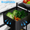 5 Tier Square Trolley Basket Rack Kitchen Storage Vegetable cart With Wheels