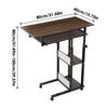 Heights Adjustable Mobile Over Bed Tray Table Laptop Stand Writing Desk w/ Shelf