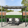 3m Aluminium Garden Shade Pergola Gazebo Awning Sunshelter Retractable Canopy UK