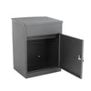 Grey Lockable Parcel Drop Delivery Parcel Secure Container Courier Postbox+Keys