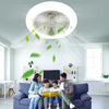 Ceiling Fan with Lighting RGB LED Light Adjustable Wind Speed Remote Control Nse