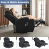 Electric Recliner Chair Massage Heating Armchair Sofa with Cup Holder Black