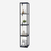 Floor Lamp with Shelves Tall standing Light with 3-Levet Dimmable LED Bulbs