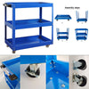 Tool Storage Heavy Duty Durable Garage Trolley Workshop 3 Tier Wheel Cart Shelf