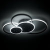 Modern LED Ceiling Light 3/5 Rings Chandelier Living Room Bedroom Pendant Lights