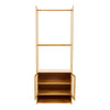Bamboo Clothes Rail Garment Hanging Rack Shelf Display Stand Shoe Rack Cabinet