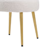 Teddy Fleece Upholstery Dressing Table Stool Pouff Footstool Makeup Vanity Chair
